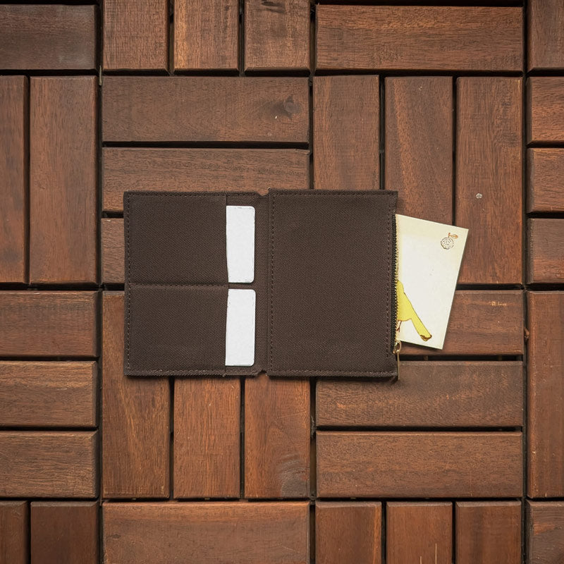 Dark Brown Fabric Pocket Insert - Passport - Image 2