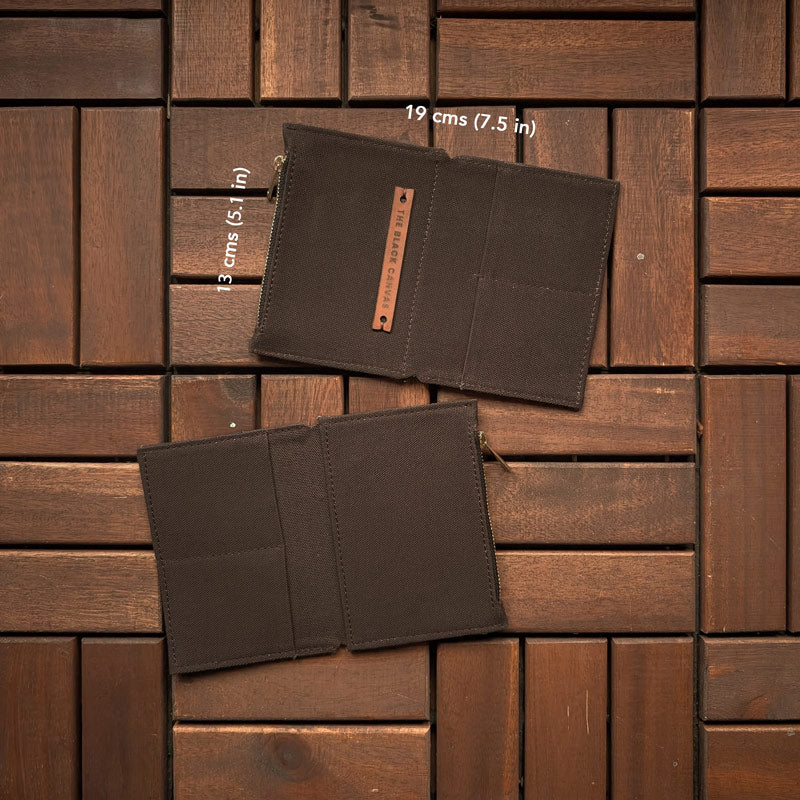 Dark Brown Fabric Pocket Insert - Passport - Image 3