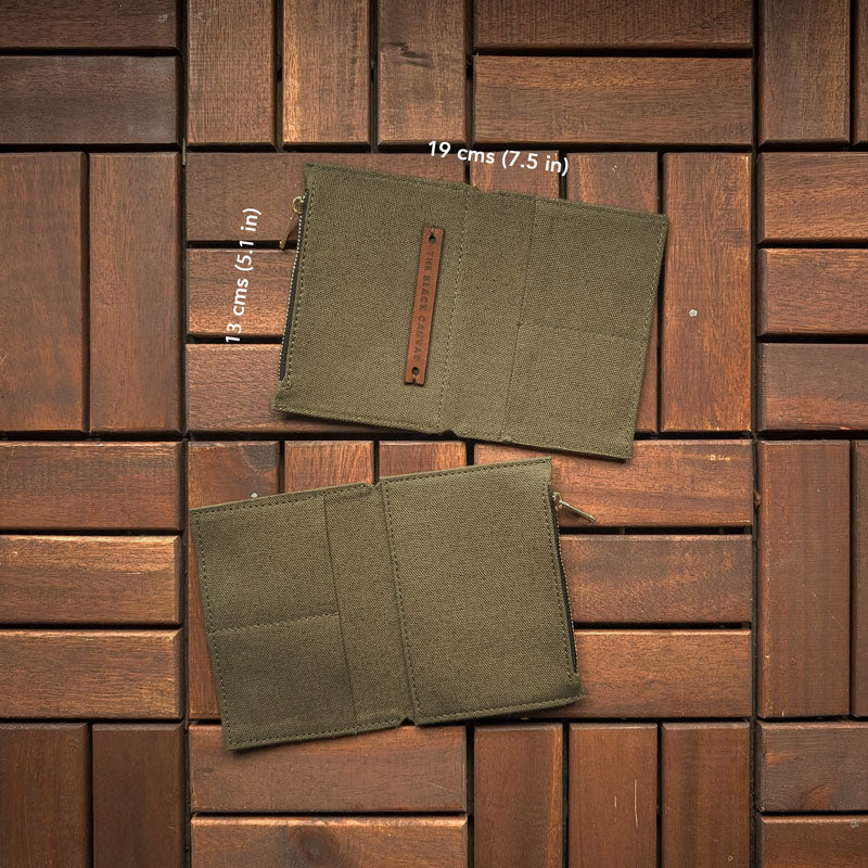 Olive Green Fabric Pocket Insert - Passport - Image 3