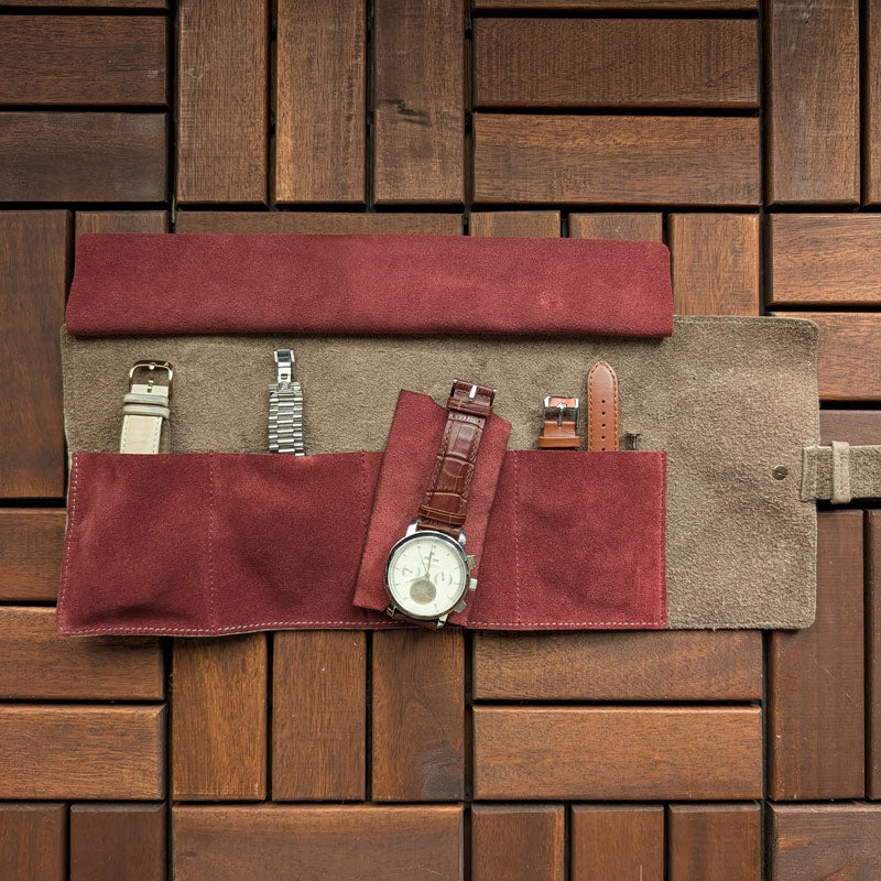 Watch Protectors - Cherry Suede