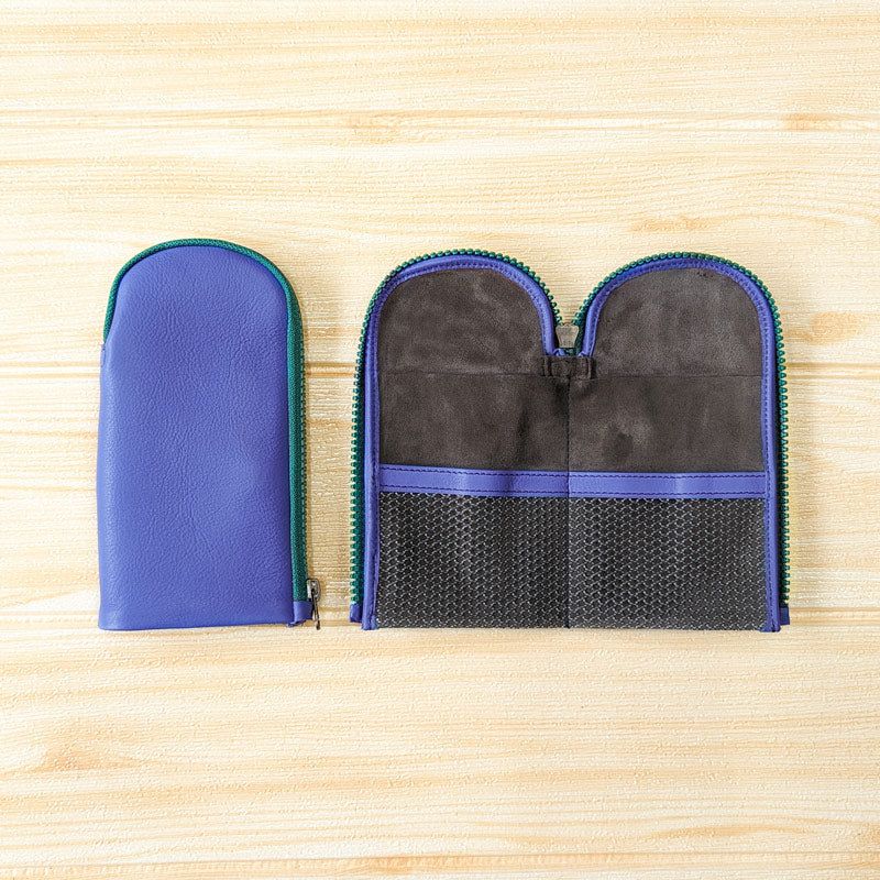 Colour Block Pen Pouch - Cornflower Green