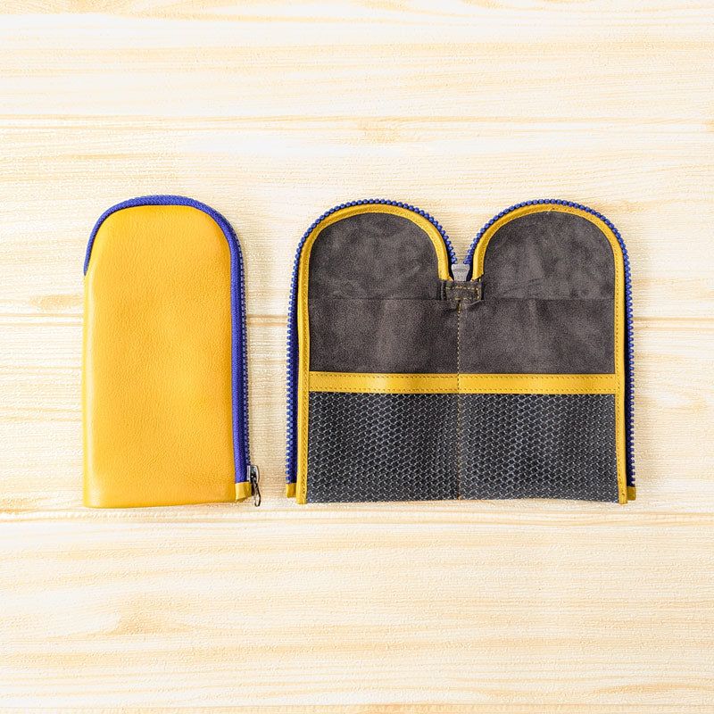 Colour Block Pen Pouch - Sunshine Blue - Image 2