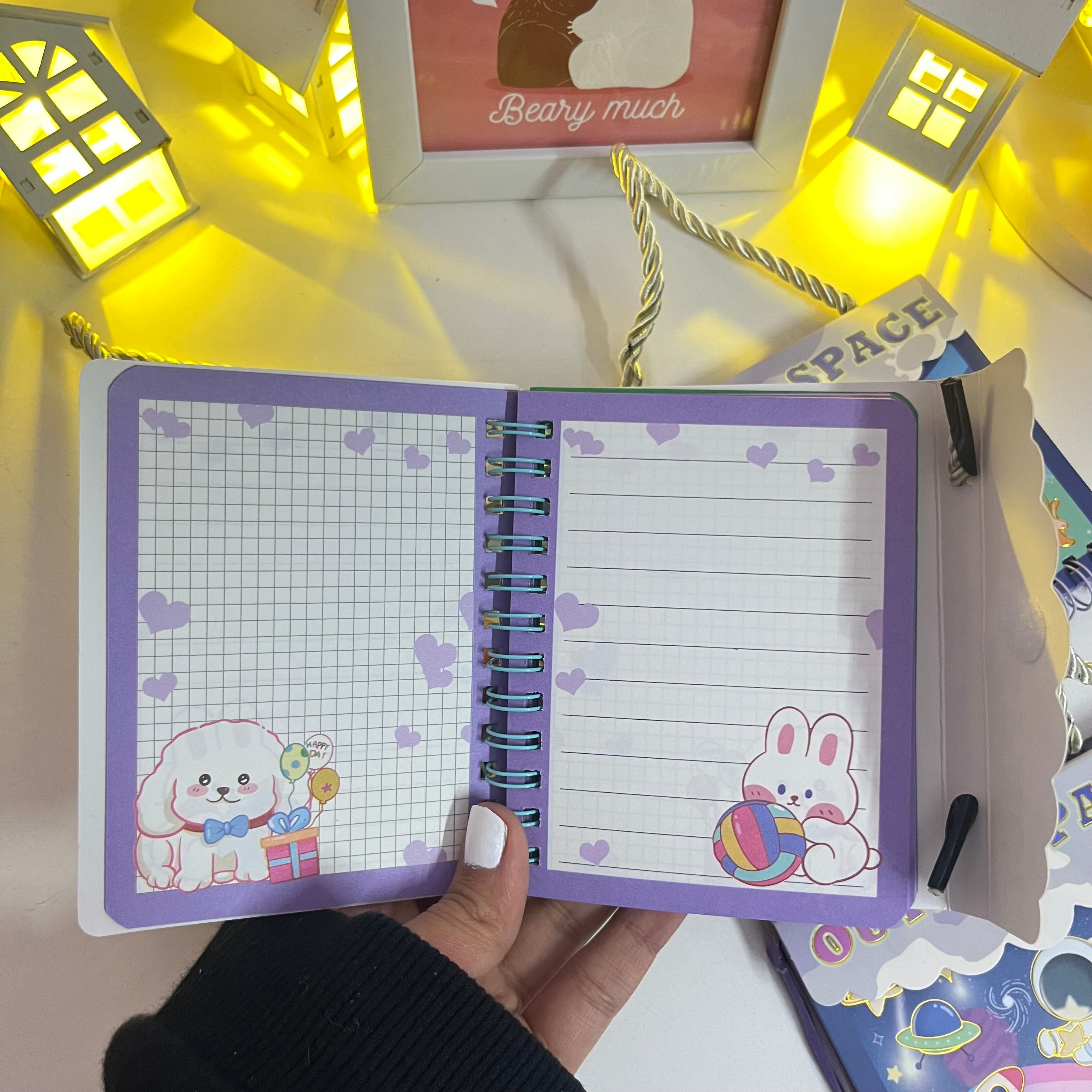 Mini Space Diary With Bag Style Straps - Image 2