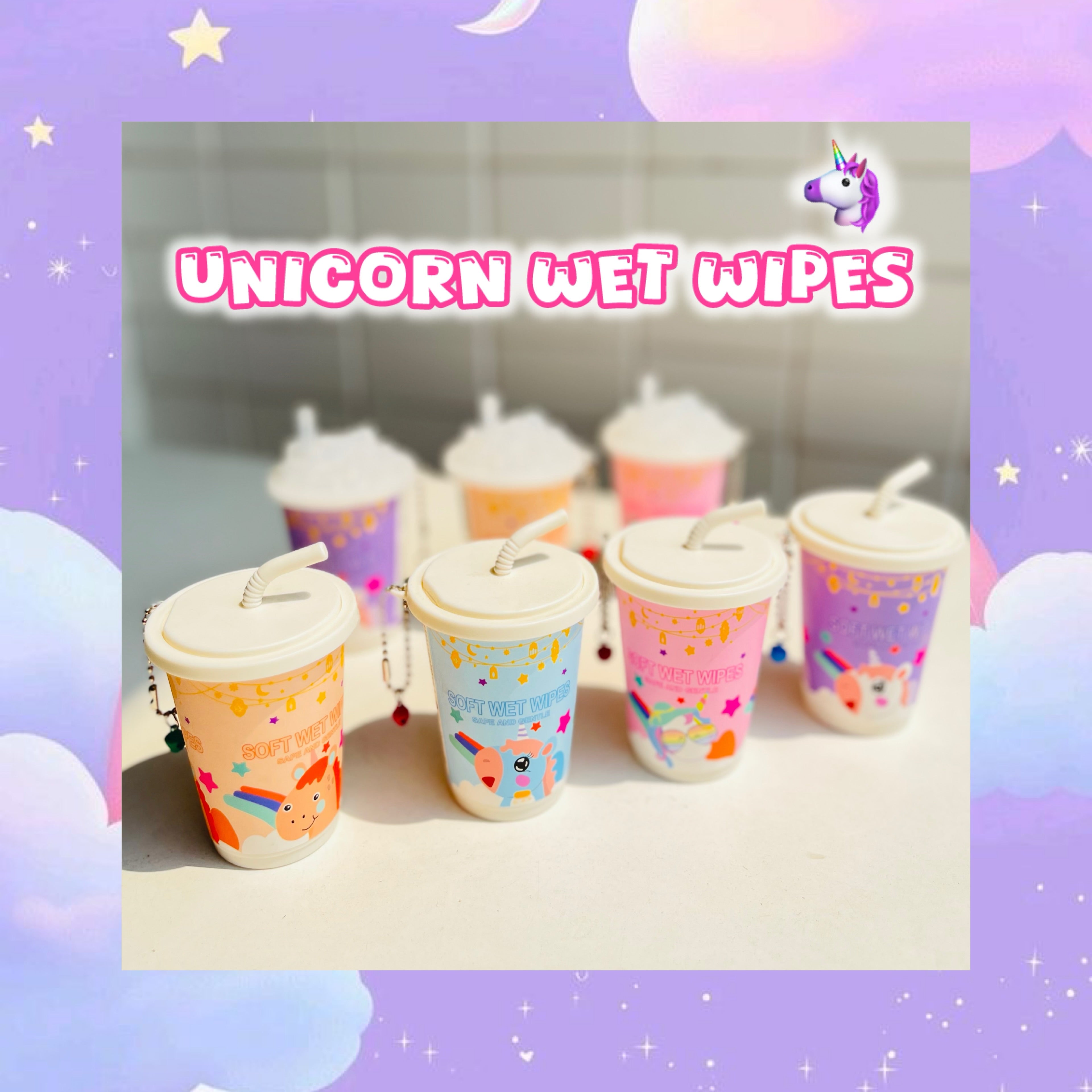 Cute Unicorn Sipper Wet Wipes