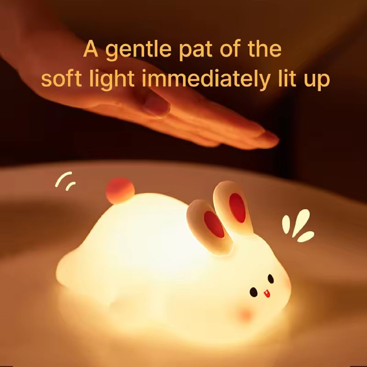 Cute Rabbit Silicone Touch Lamp