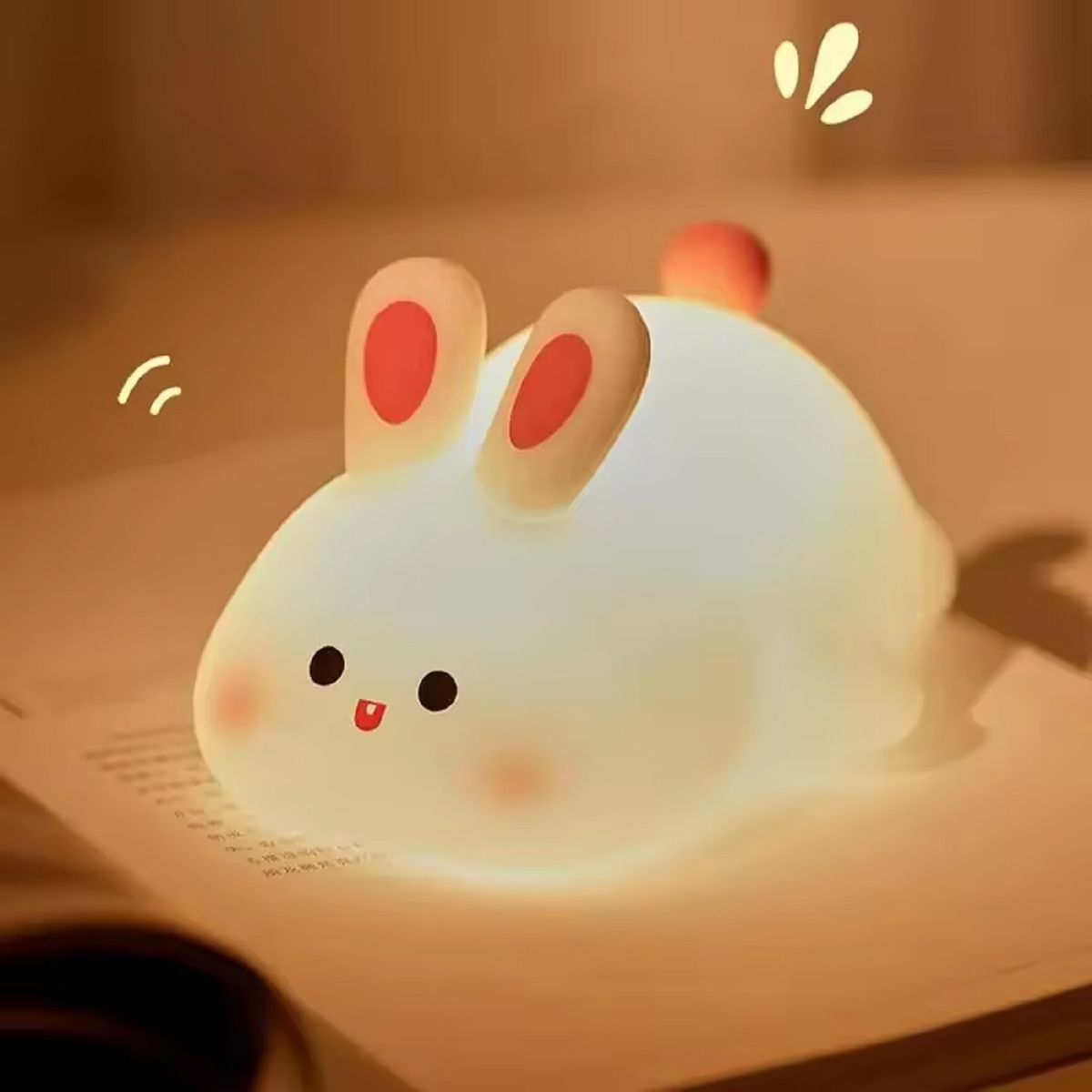 Cute Rabbit Silicone Touch Lamp - Image 4