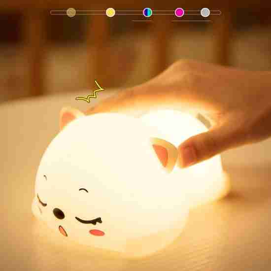 Snooring Cat Silicone Touch  Lamp