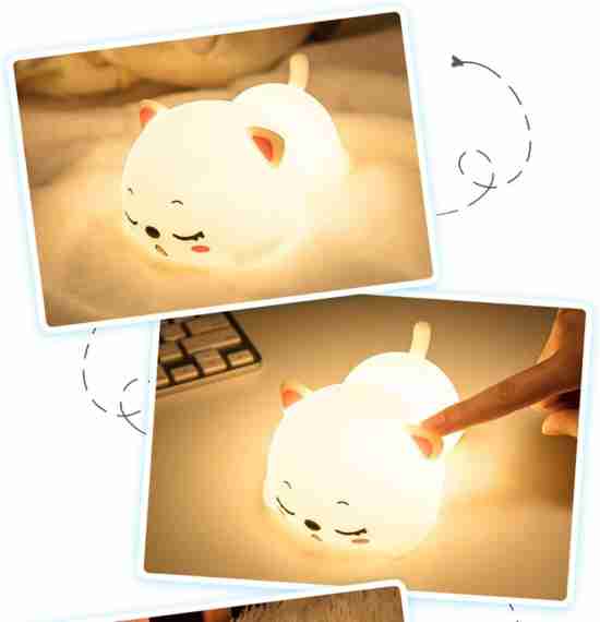 Snooring Cat Silicone Touch  Lamp - Image 4