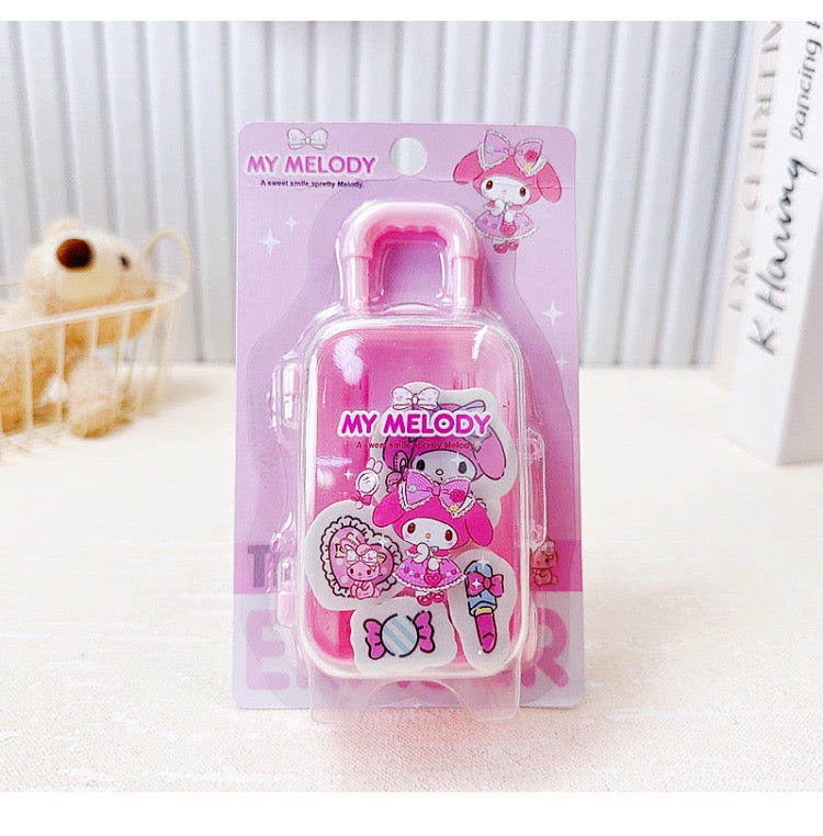 Sanrio Mini Suitcase Erasers Set - Image 2