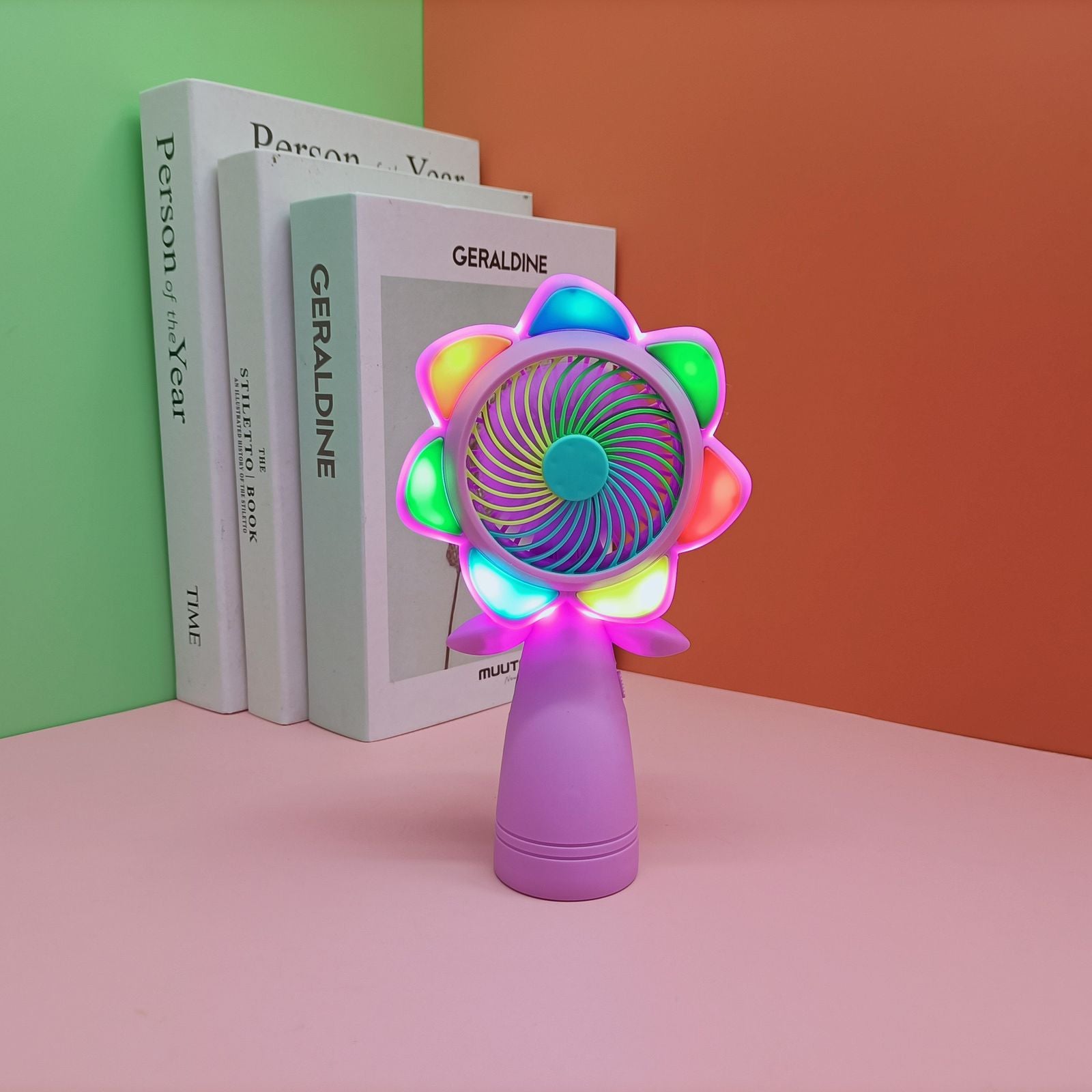 Bloom Glow LED Flower Portable USB Handfan - Image 5