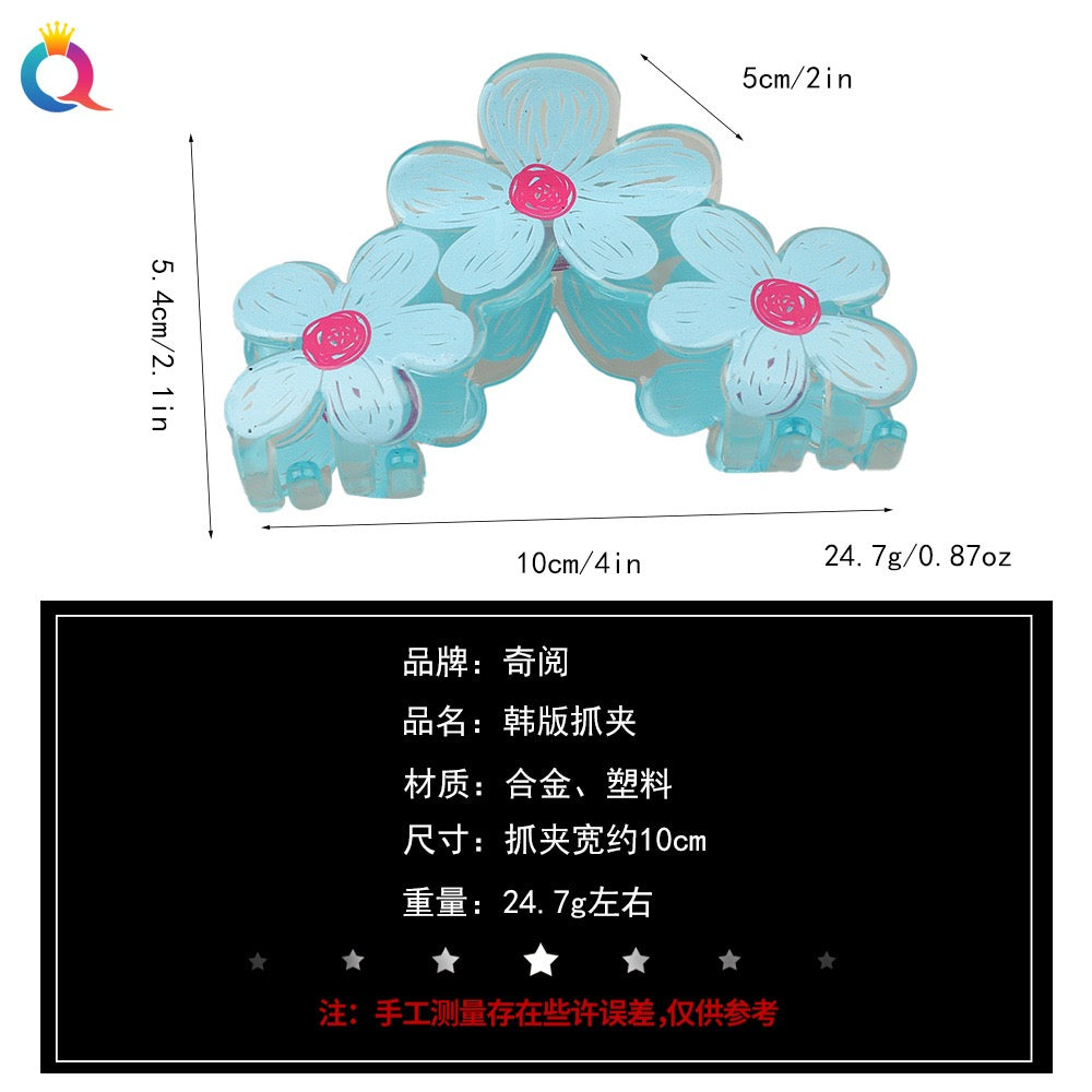 Bofeini 3 Daisy Flower Big Size Hair Claw | Pinteresty Hair Clutcher - Image 2