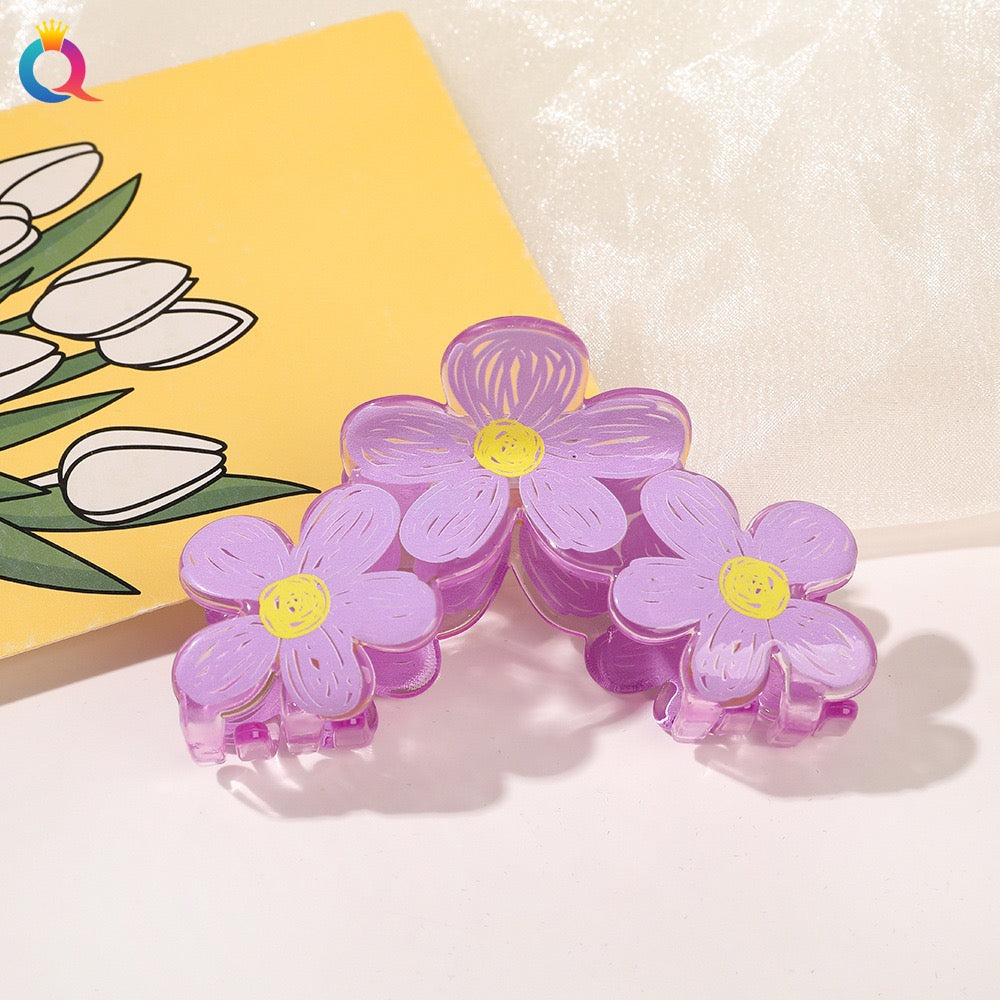 Bofeini 3 Daisy Flower Big Size Hair Claw | Pinteresty Hair Clutcher - Image 8