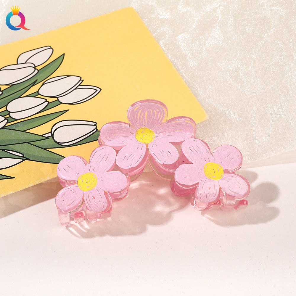 Bofeini 3 Daisy Flower Big Size Hair Claw | Pinteresty Hair Clutcher - Image 9