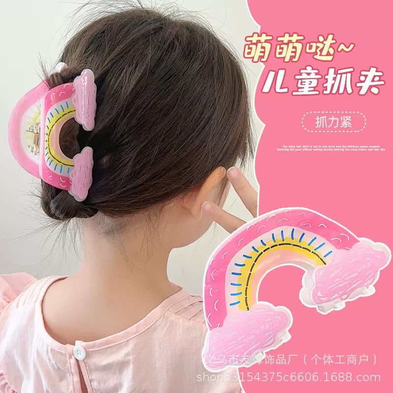 Rainbow Cloud Premium Big Size Hair Claw | Pinteresty Clutcher - Image 3