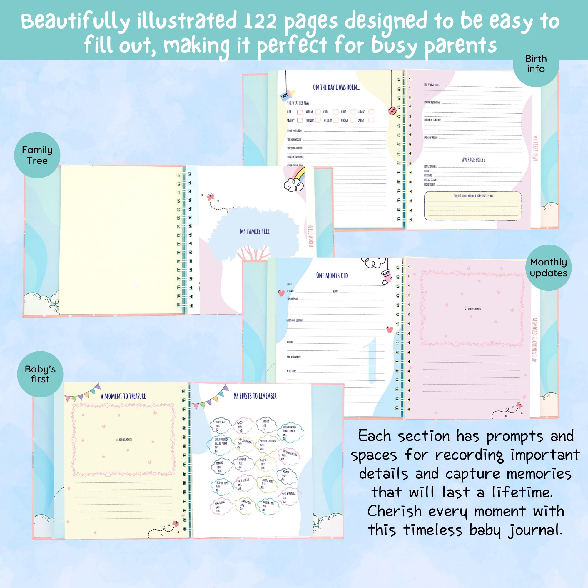 Joyful Moments Baby Record Book - Image 8