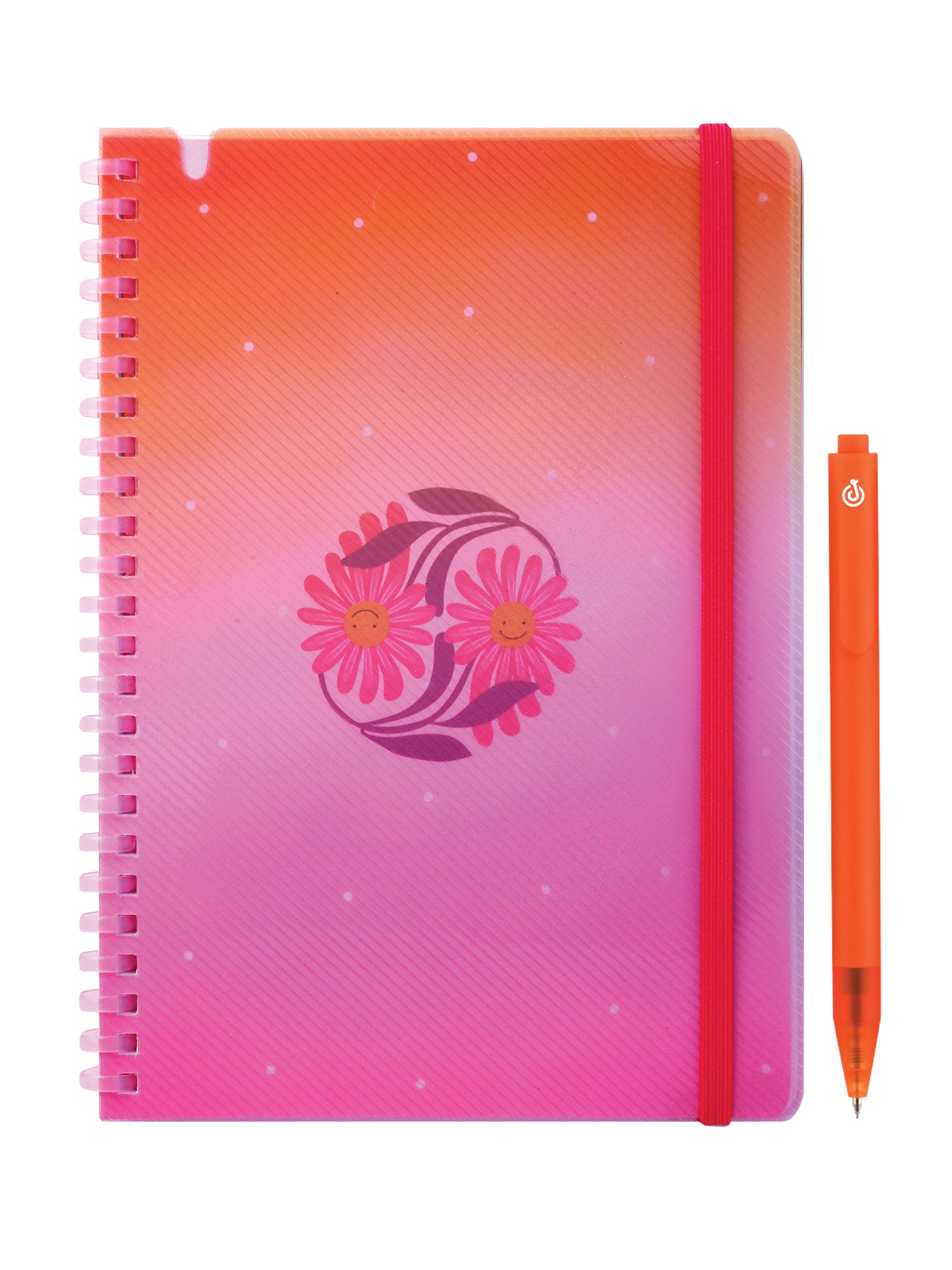 A5 Soft Spiral Bound Notebook with Pen (Orange) - Radiant Joy - Image 12