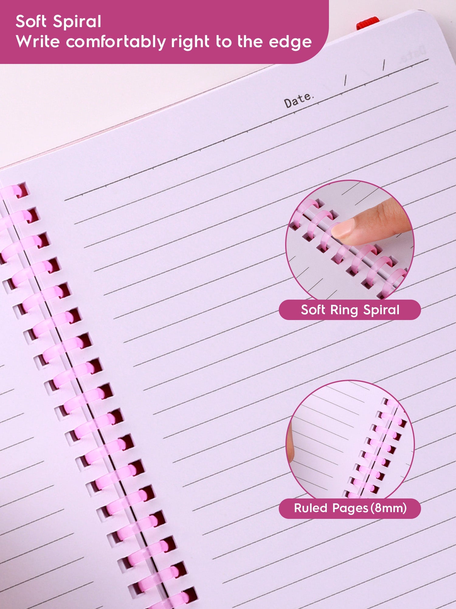 A5 Soft Spiral Bound Notebook with Pen (Orange) - Radiant Joy - Image 8