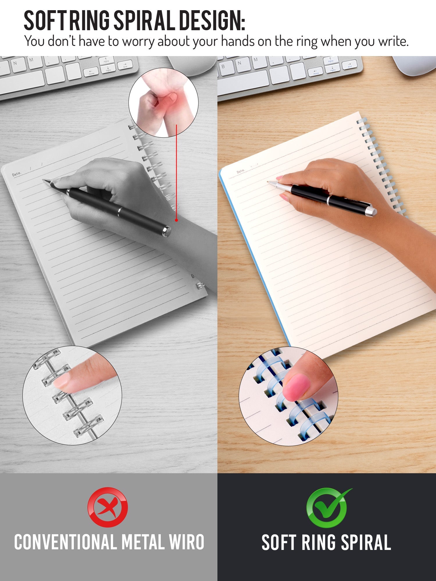 B5 Soft Wiro Notebook - Black - Image 4