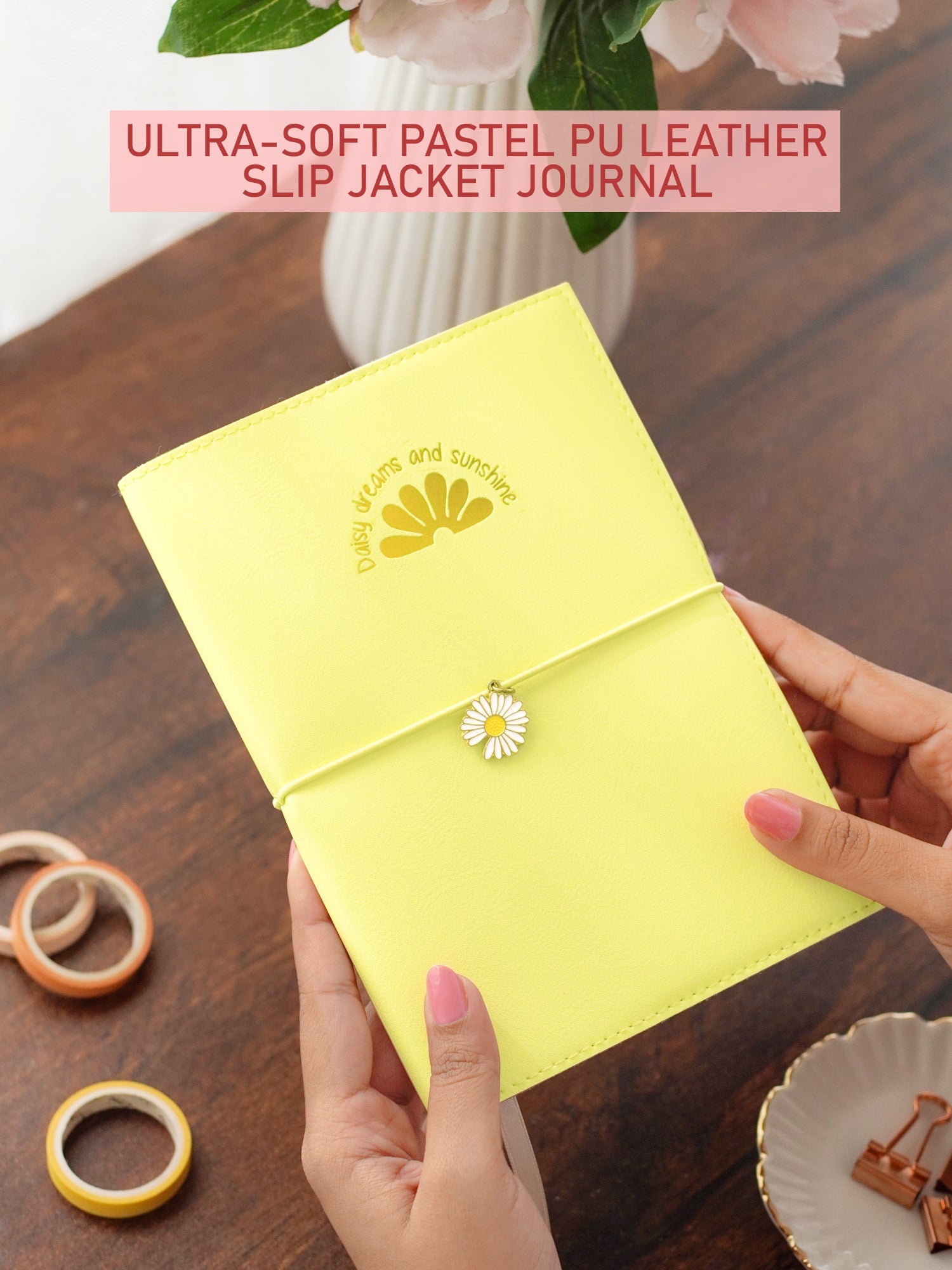 B6 Refillable Journal Notebook - Daisy Bloom (Yellow) - Image 5