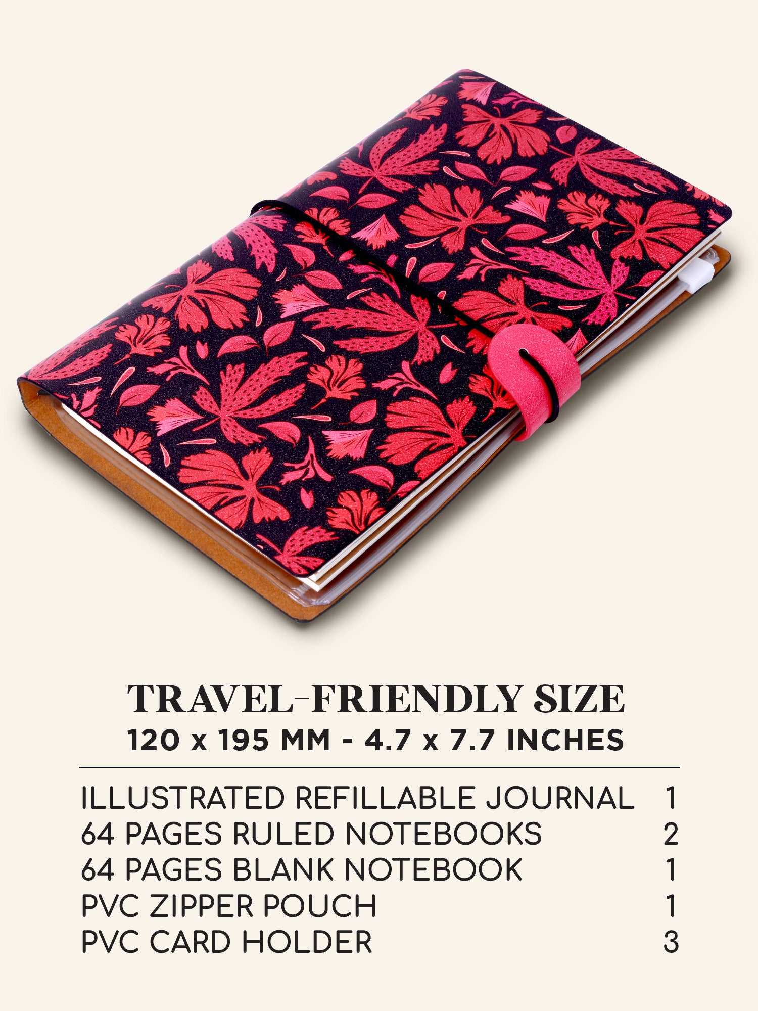 A5 Refillable Travel Journal - Blush Forest - Image 6