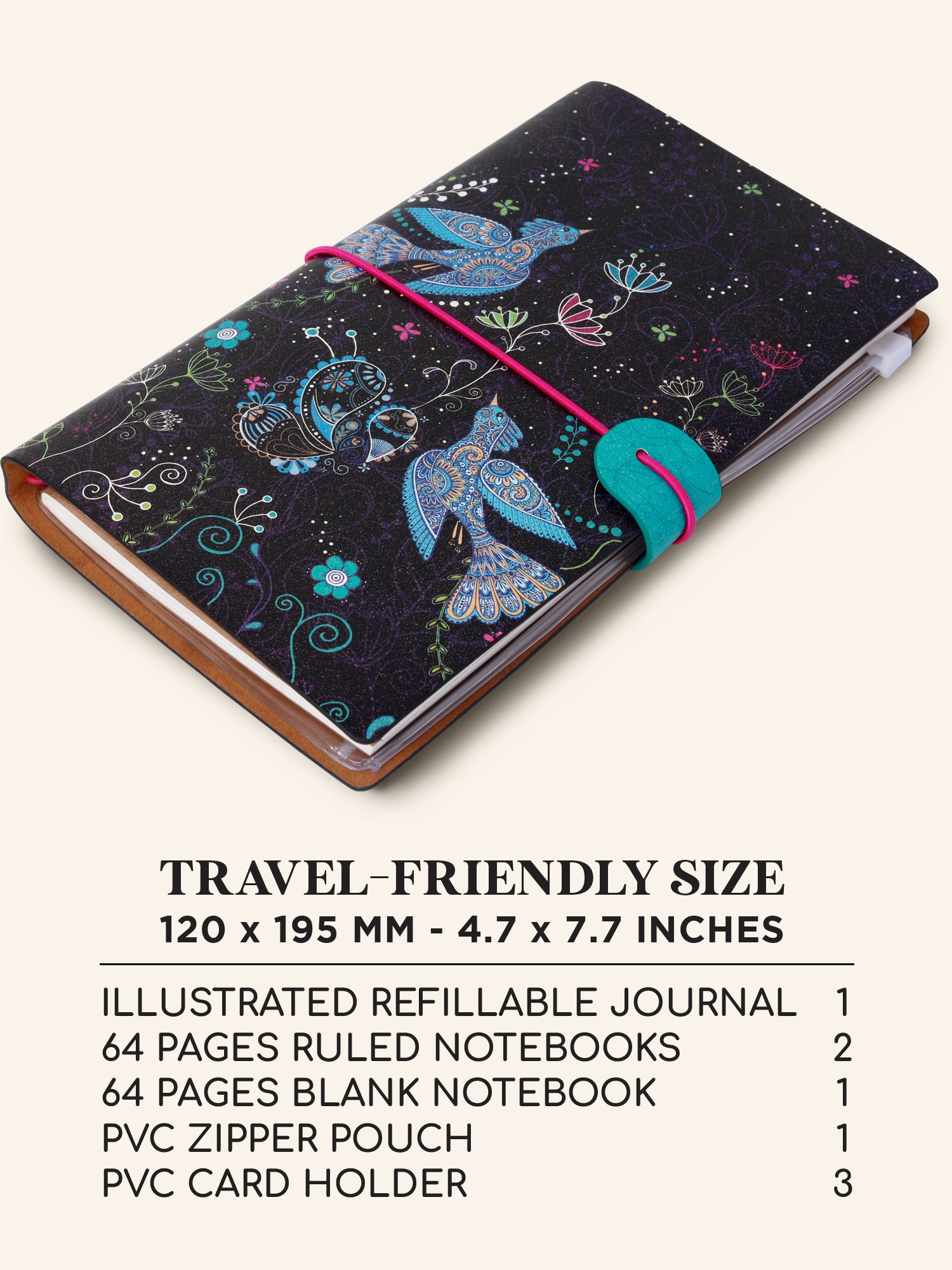 A5 Refillable Travel Journal - Bird Song - Image 7