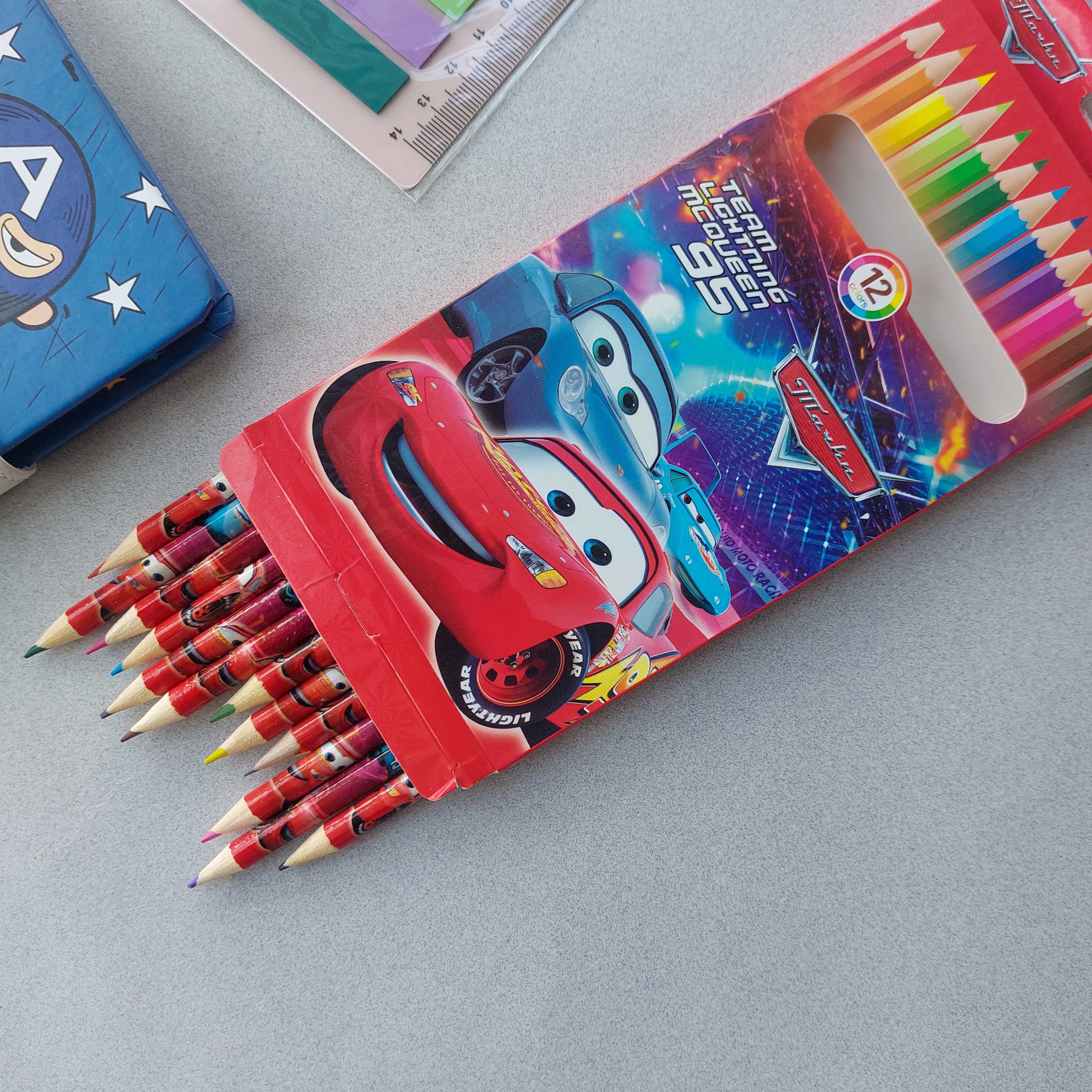 Cars and Frozen Themed Pencils 12pc Set - Image 2