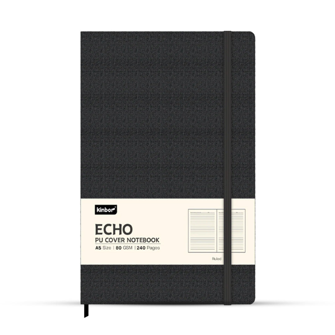 Kinbor Echo PU Cover A5 Ruled Notebook