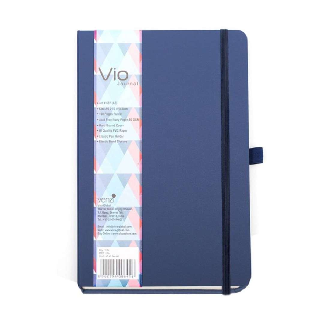 Viva Global Viva Vio Journal Notebook 160 Pages -(Blue)