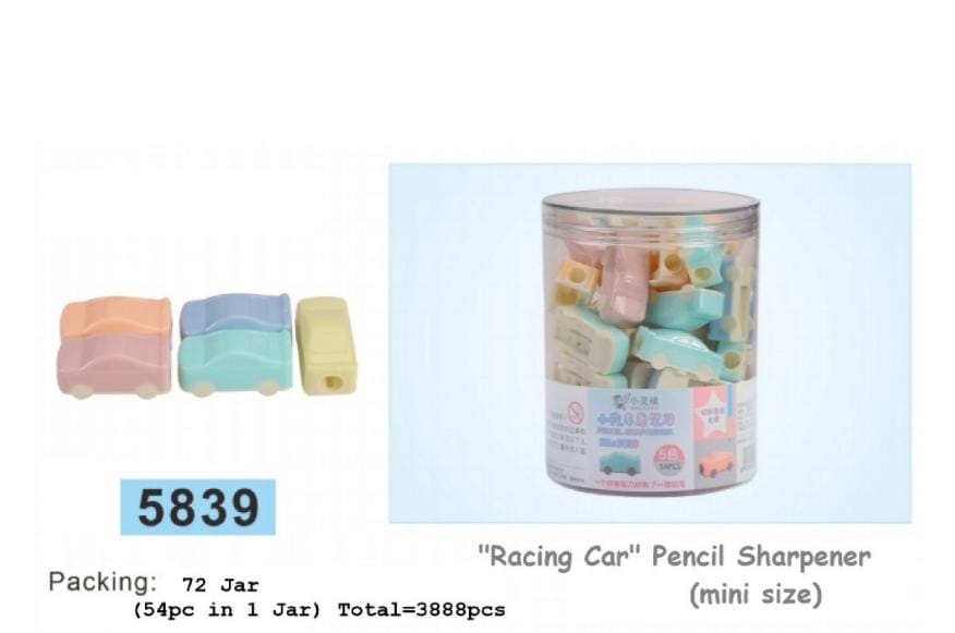 HOK Cute Car Shape Sharpener- Random Color (1pc)