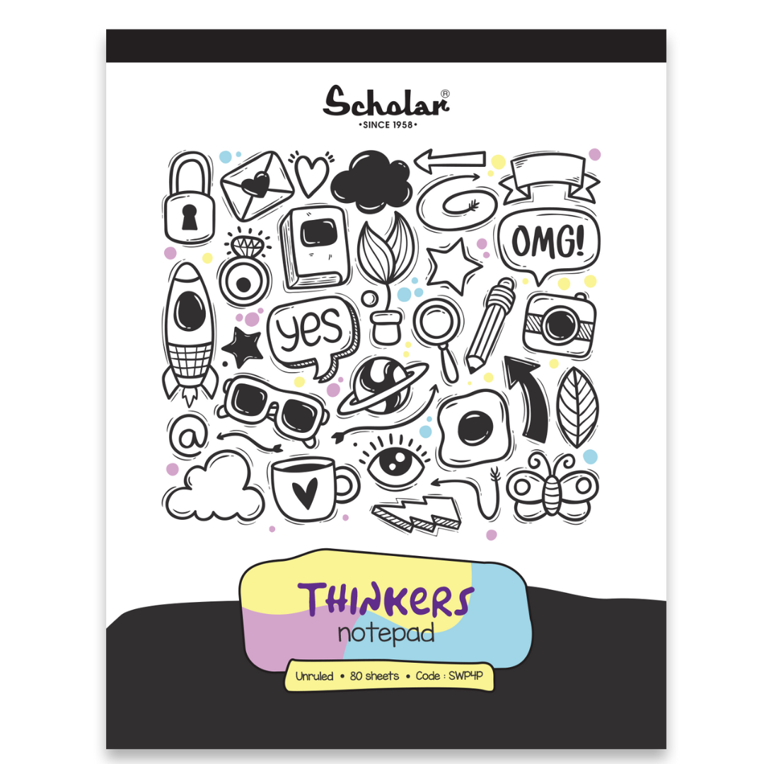 Scholar 1/8 Thinker's Unruled Notepad