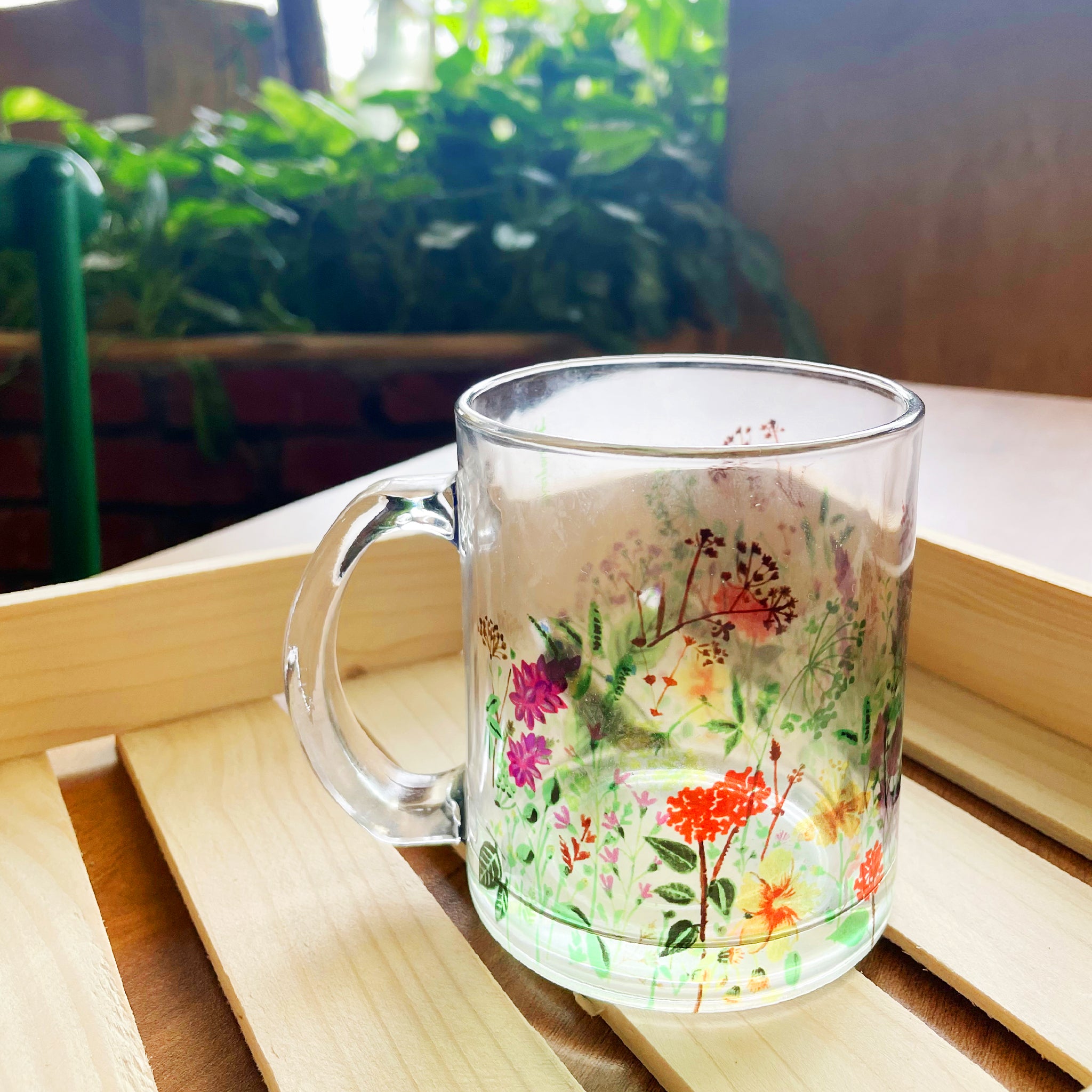 Wild Violets- Glass Mug