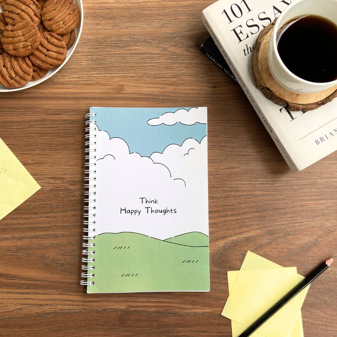 Think Happy Thoughts Wiro Notebook