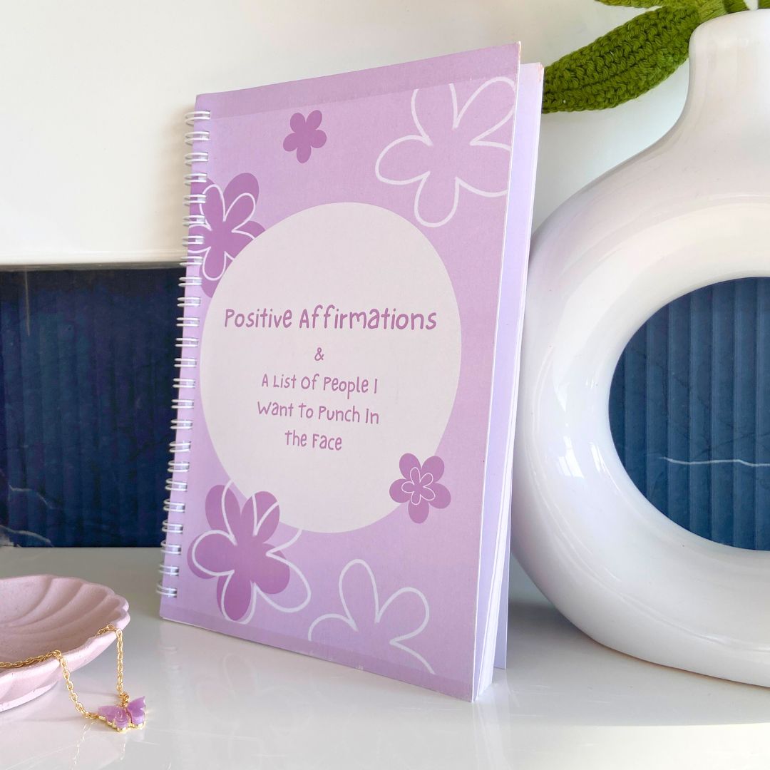 Positive Affirmations & A Bunch Of People To Punch WIro Notebook - Image 3
